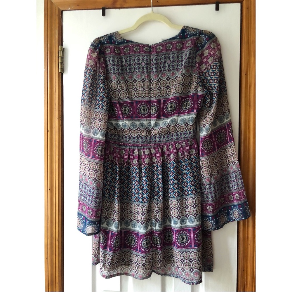 Design Lab Lord and Taylor Purple boho dress S - Picture 6 of 7
